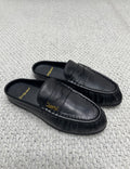 Mule façon mocassin noire