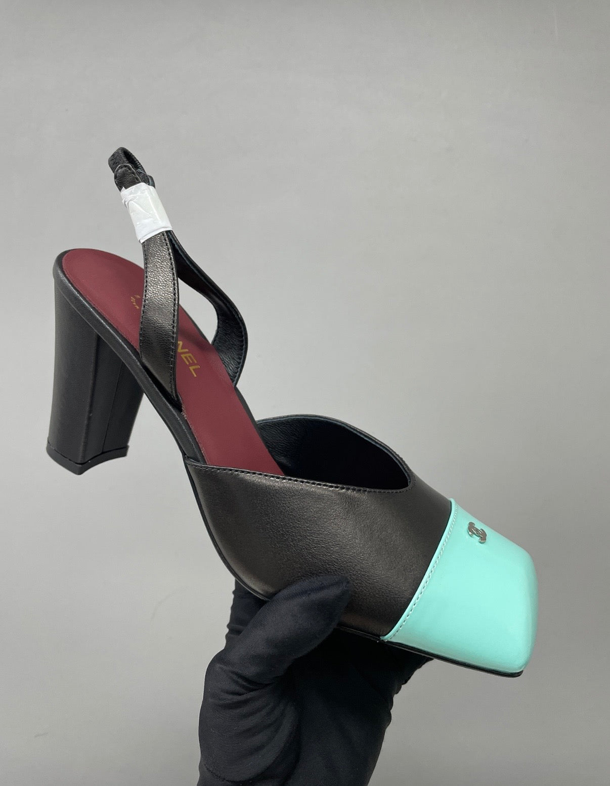 Slingbacks à talon bout carré