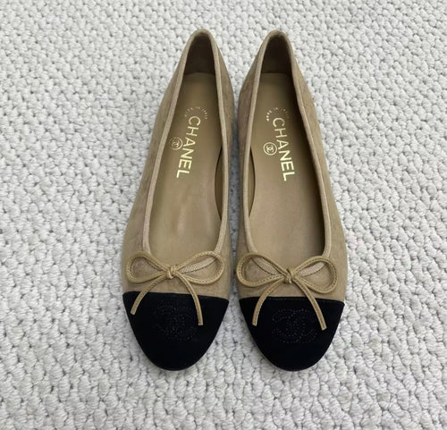 Ballerine beige/noire