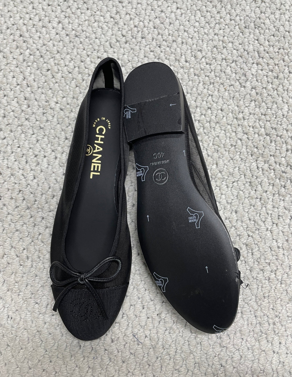 Ballerine transparente noire