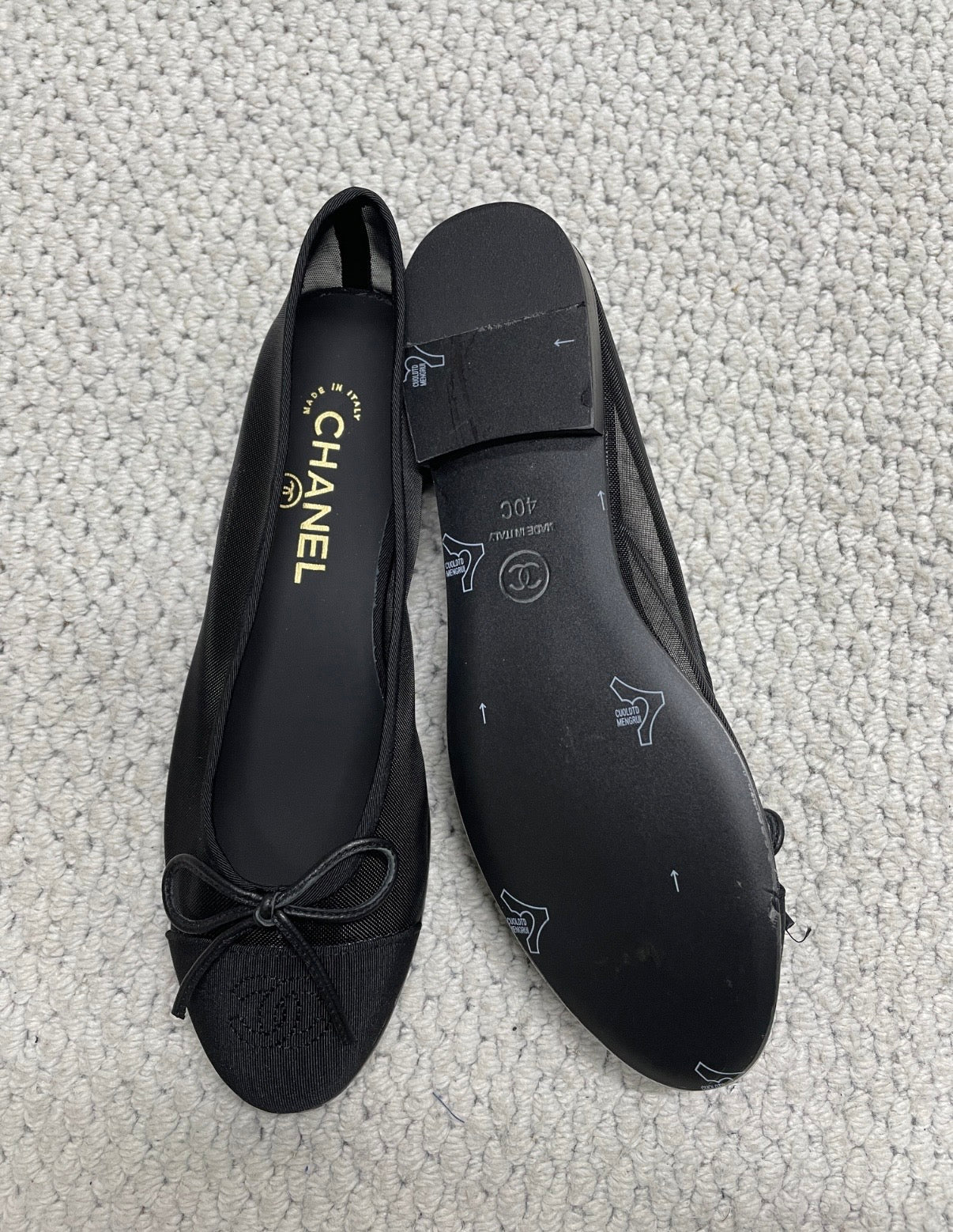 Ballerine transparente noire