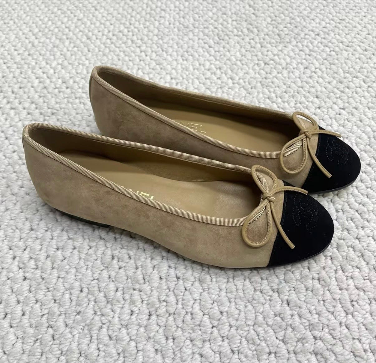 Ballerine beige/noire