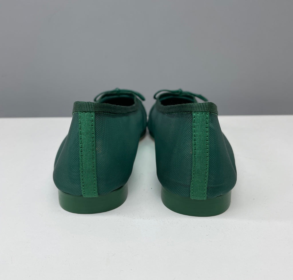 Ballerine transparente verte