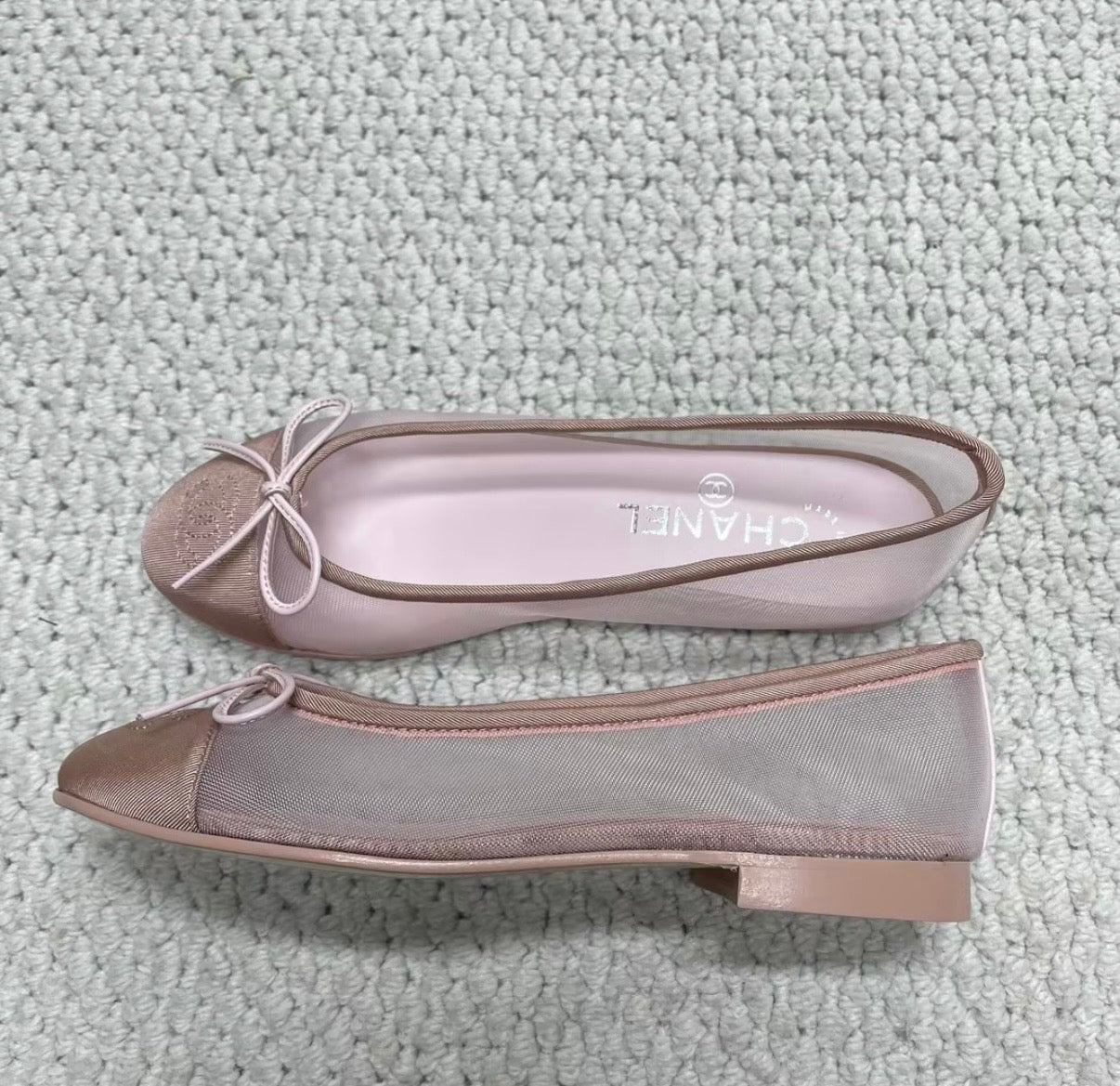 Ballerine transparente rose