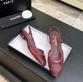 Slingbacks rouge transparente