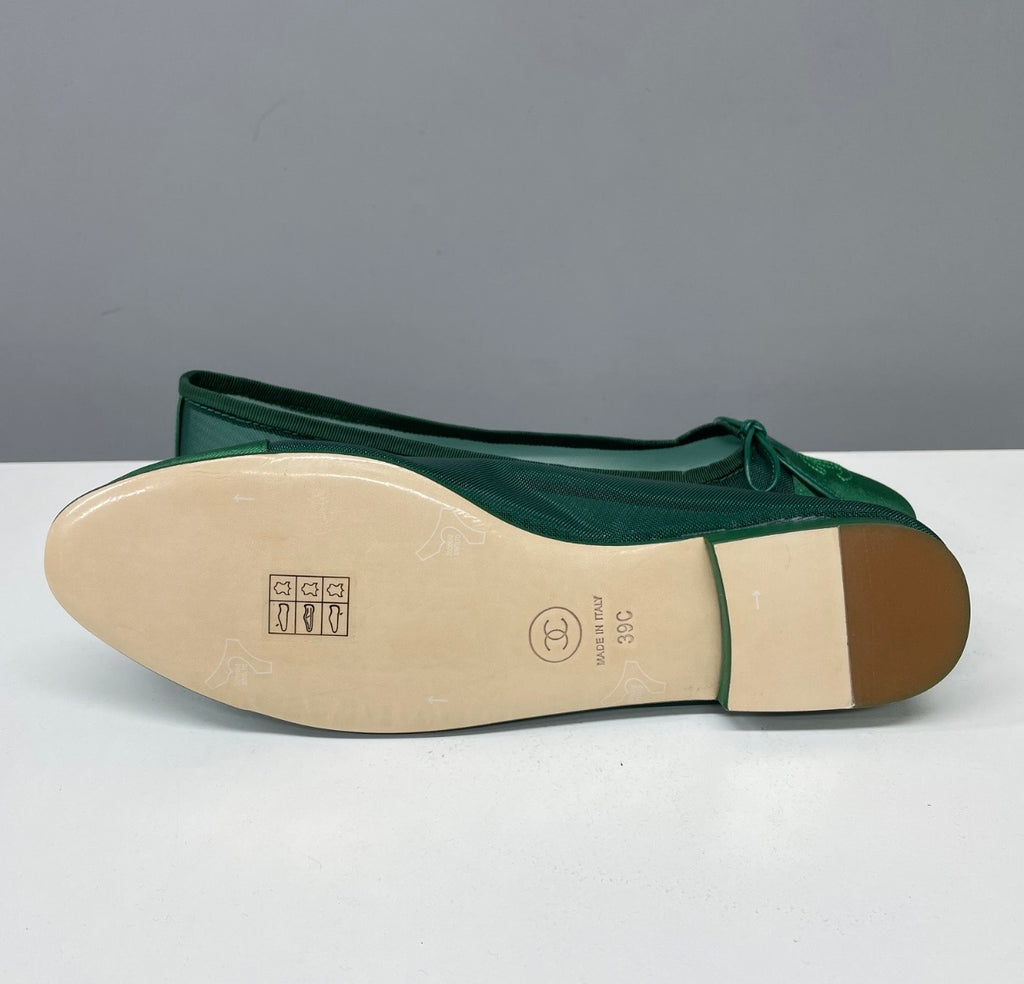 Ballerine transparente verte