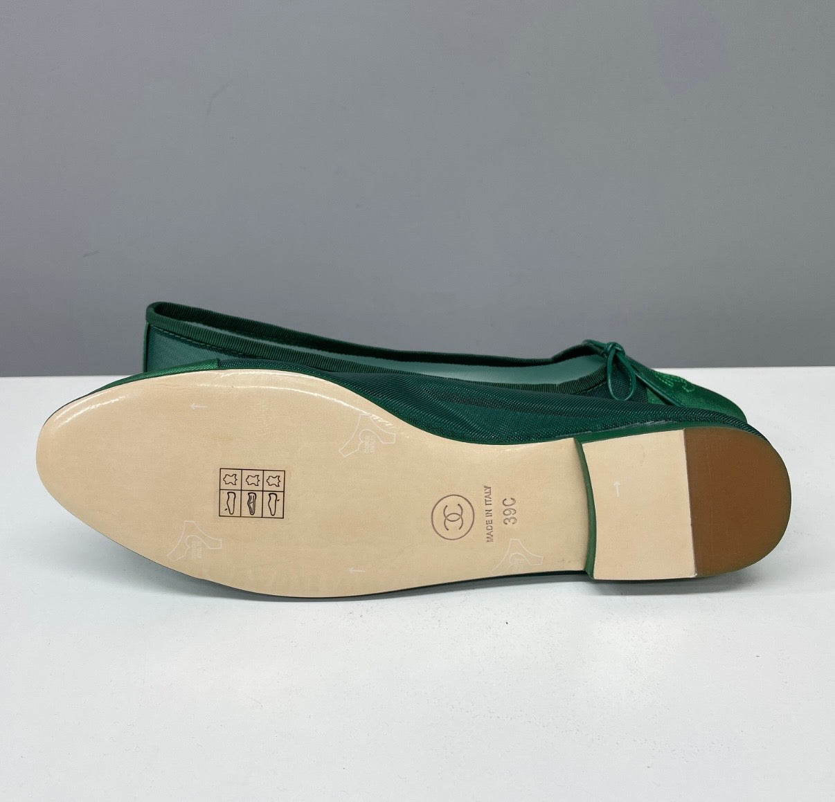 Ballerine transparente verte
