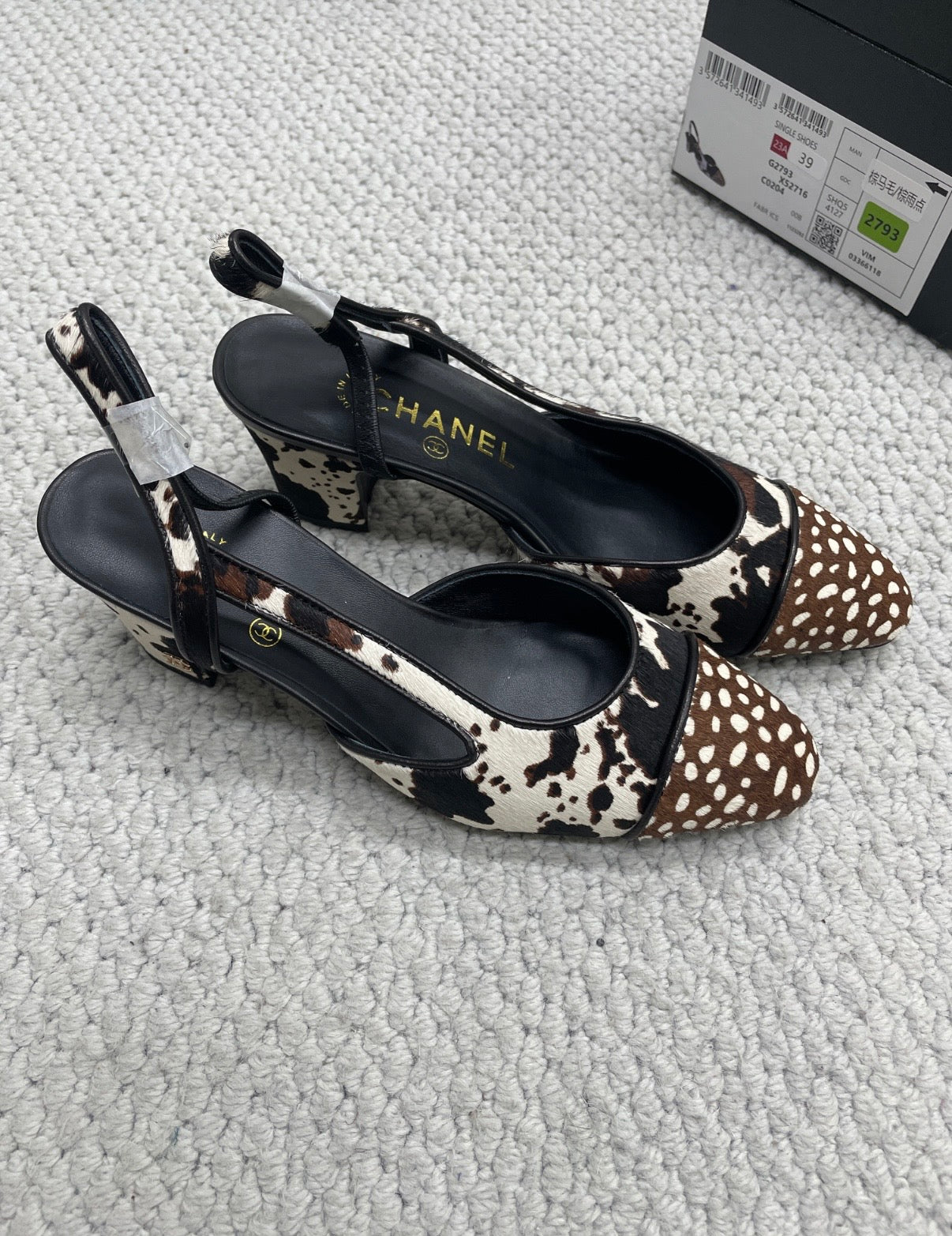 Slingbacks calfskin&lambskin
