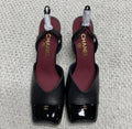 Slingbacks à talon bout carré