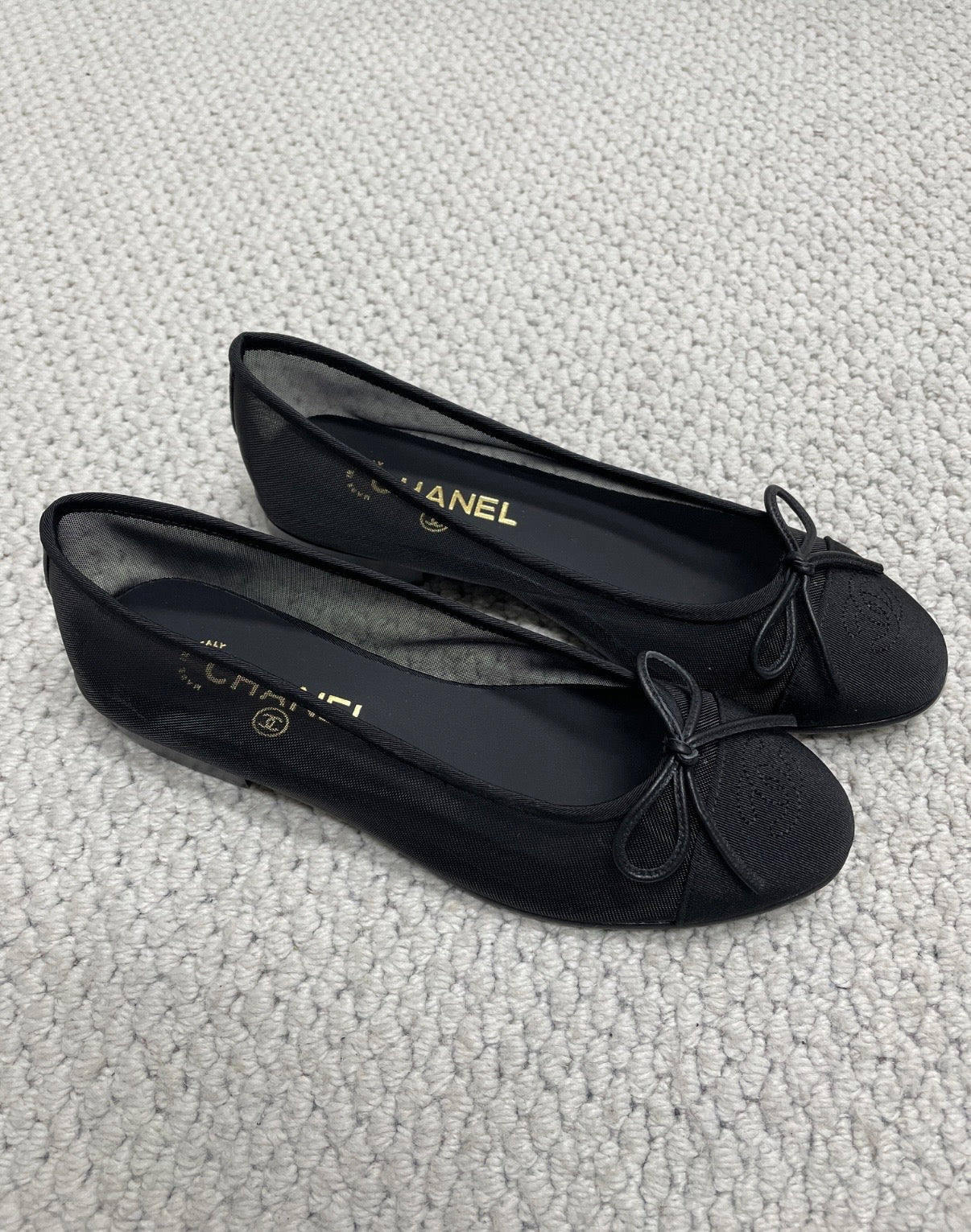 Ballerine transparente noire