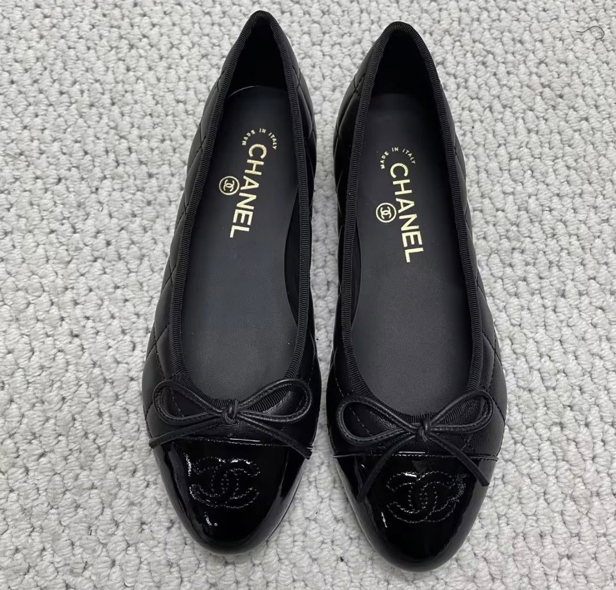 Ballerine noire/bout verni