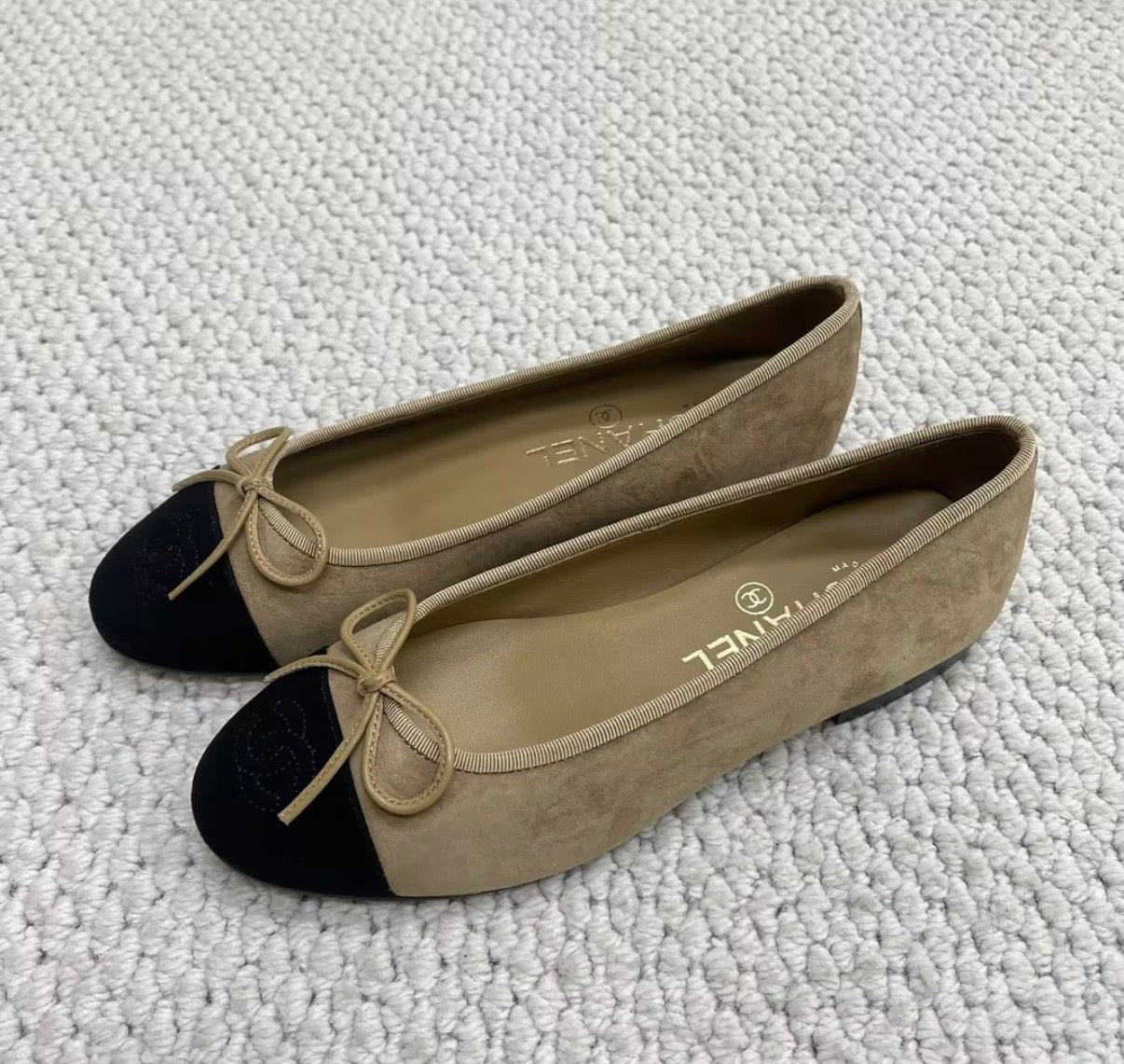 Ballerine beige/noire