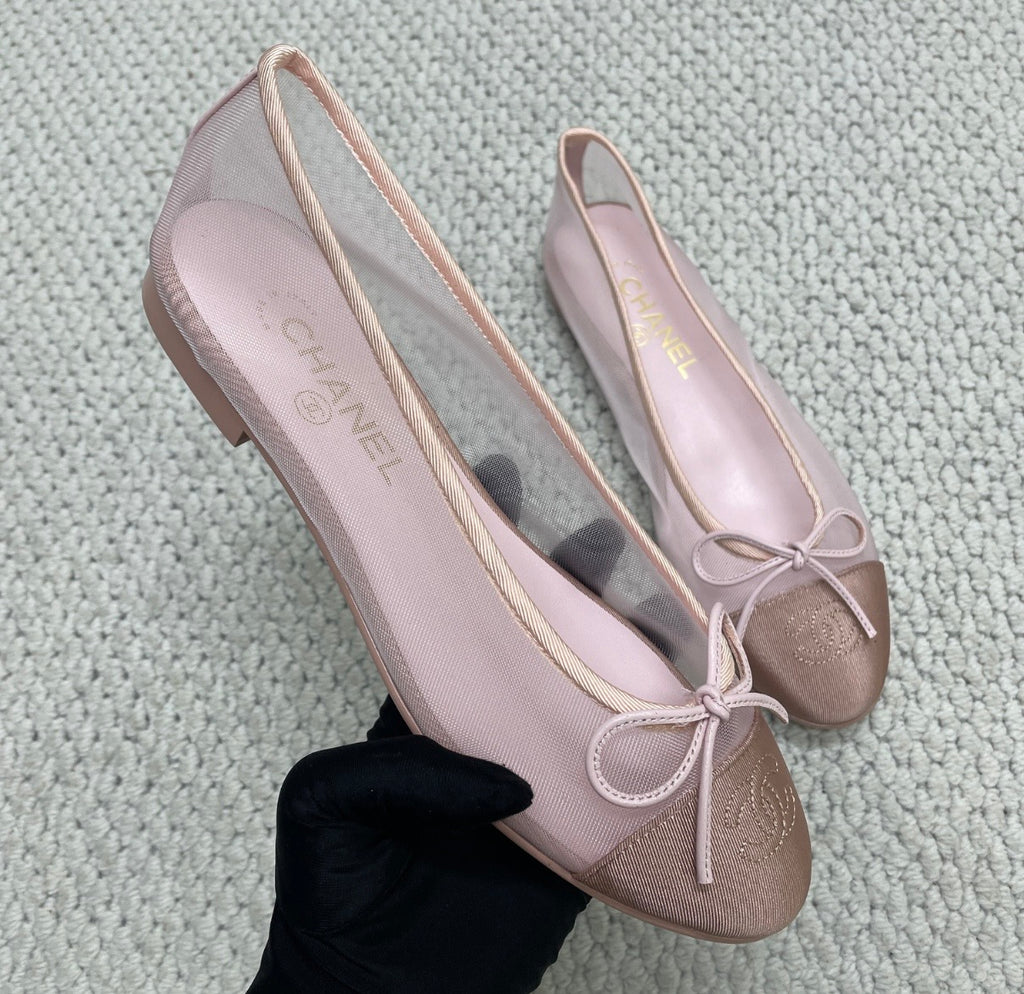 Ballerine transparente rose
