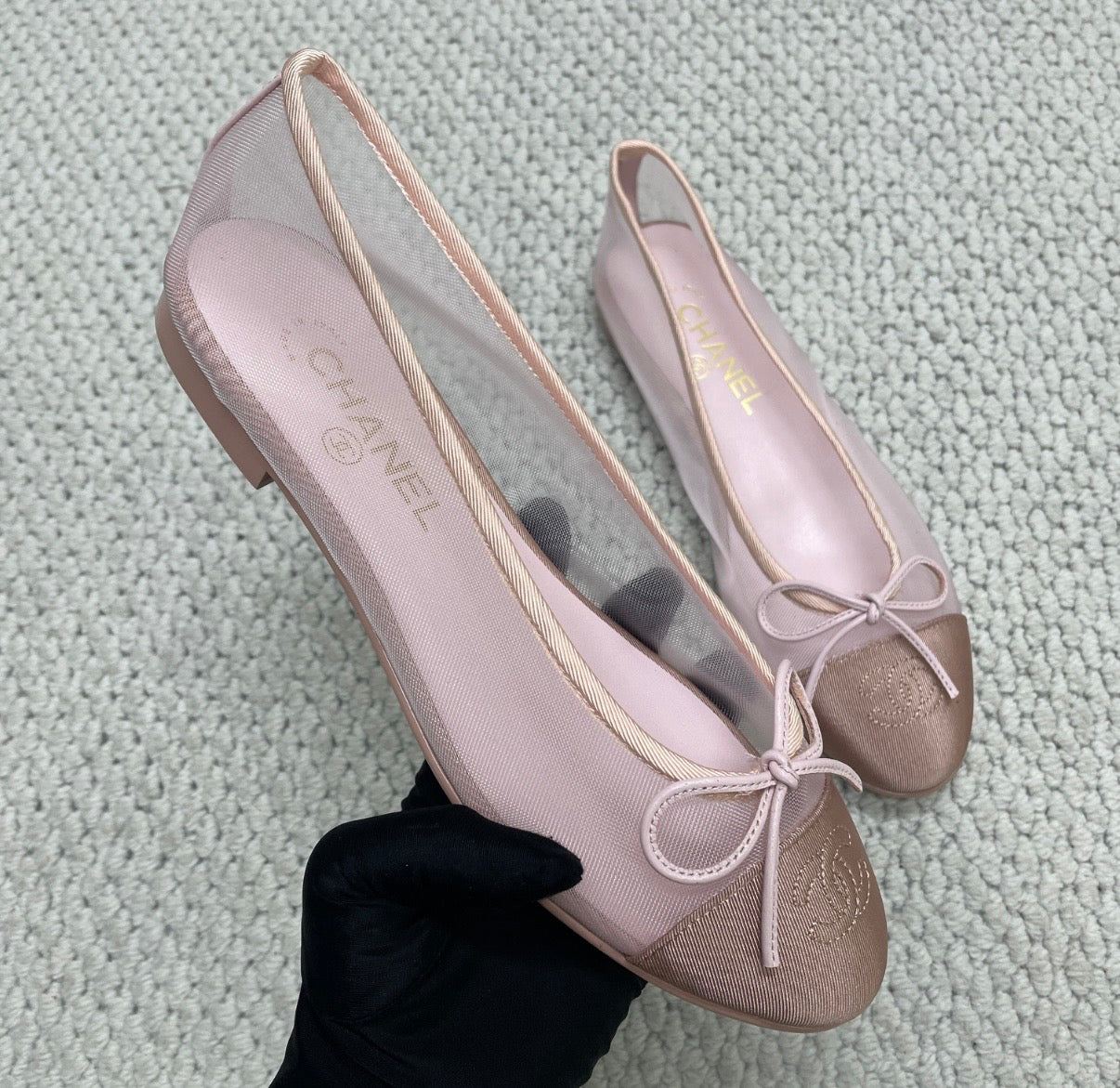 Ballerine transparente rose