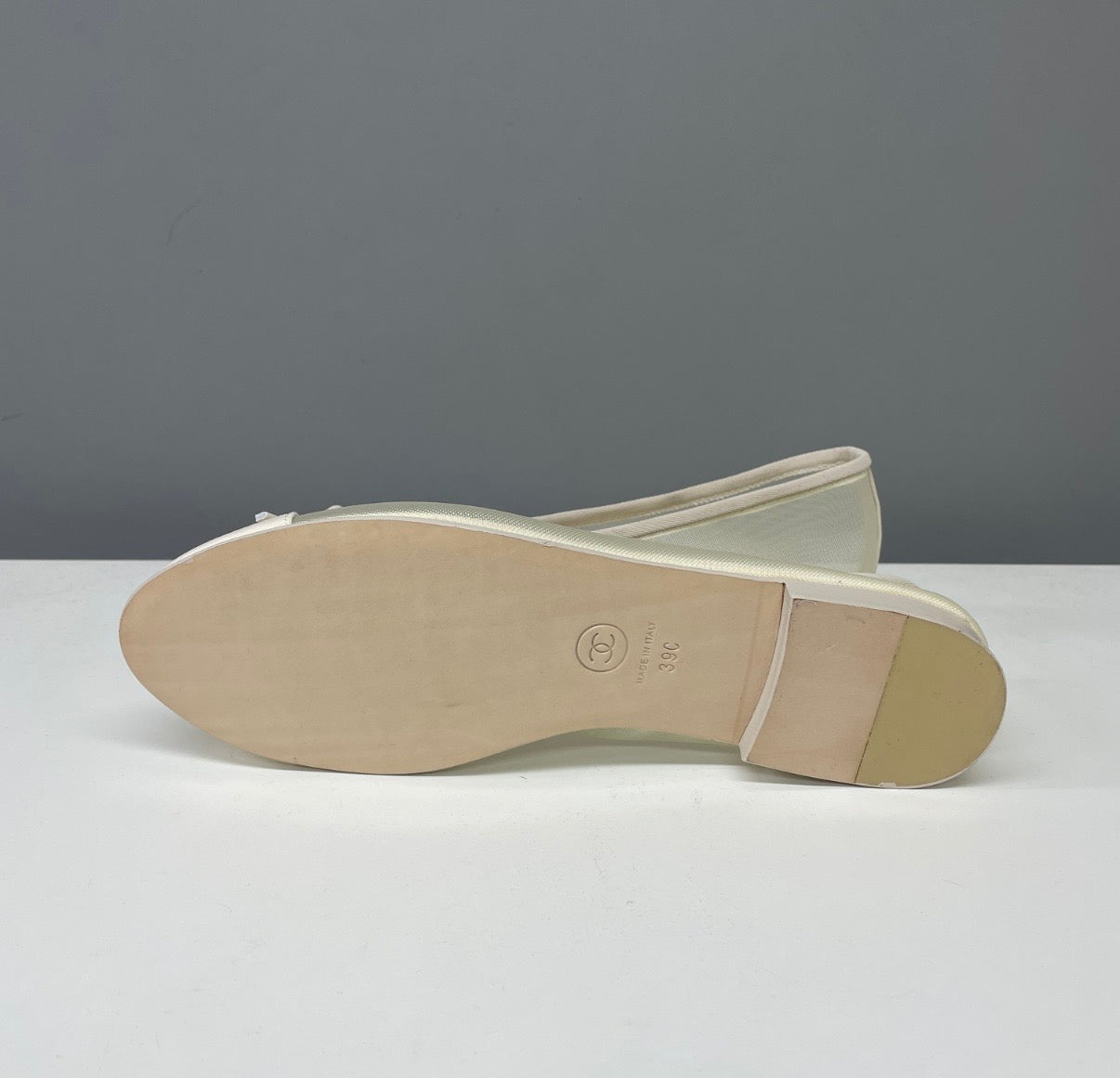 Ballerine transparente écru